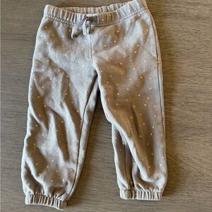 Cozy Kids Joggers with Gold Polka Dots